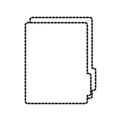 file folder icon image vector illustration design  black dotted line