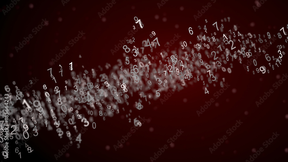 Poster image of abstract network with digits