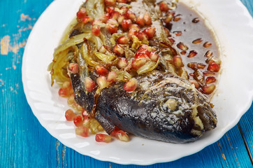 Trout with Pomegranate Sauce