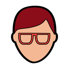 man with glasses  avatar icon image vector illustration design 