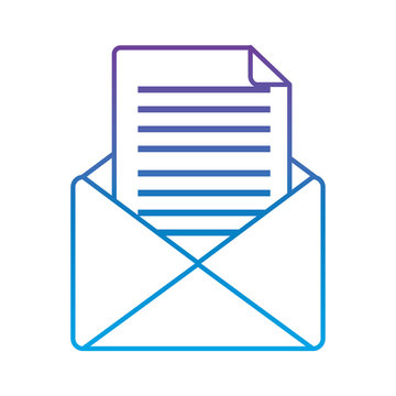 document envelope message letter icon vector illustration outline color image