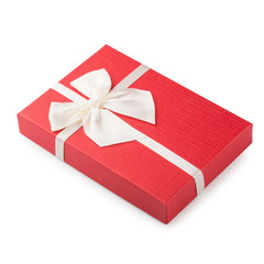Gift boxes with ribbon bow isolated on a white background