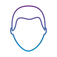 default male avatar man profile picture icon vector illustration outline color image