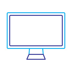 monitor computer wireless technology icon vector illustration image outline color image