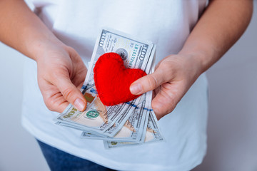 love or money concept