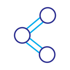internet share icon social media vector illustration blue purple line image