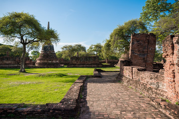 Beautiful landscape with Chedi at Wat Phra Sri Sanphet, Ayutthaya, Thailand