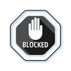 Blocked sign illustration