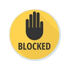 Obraz premium Blocked sign illustration