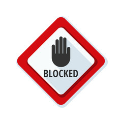 Blocked sign illustration