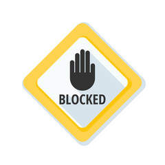 Blocked sign illustration
