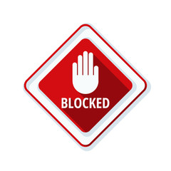 Blocked sign illustration