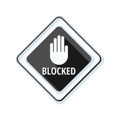 Blocked sign illustration
