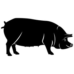 Vector image of pig's silhouette