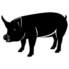 Vector image of pig's silhouette