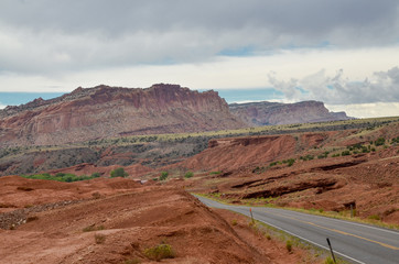 Utah State Route 24 entering Capitol Reef National Park