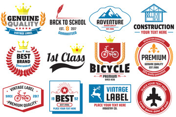 Naklejka premium Vintage Retro Vector Logo for banner