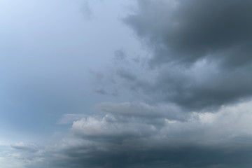 Grey clouds and stromy day.