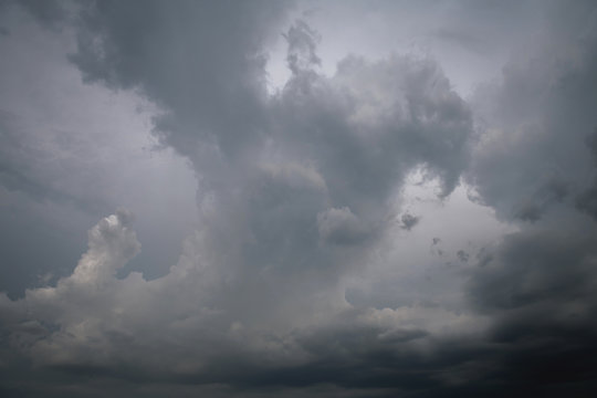 Grey clouds and stromy day.