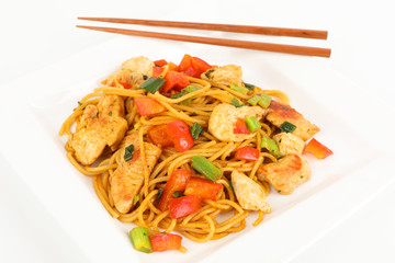 gebratene Nudeln asiatische Art