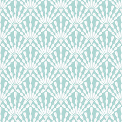 Floral pattern. Wallpaper seamless vector background. Blue and white ornament. Graphic modern pattern