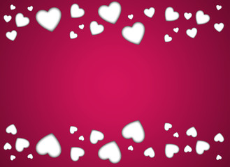 Valentines paper hearts