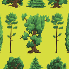 Pattern from vector illustrations of trees