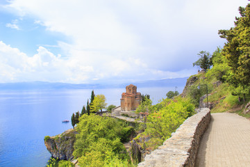 Fototapeta na wymiar Church of St. John of Kanevo in Ohrid, Macedonia