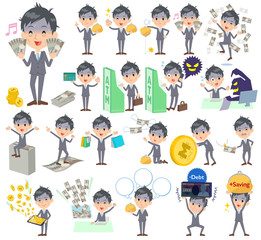 Gray Suit Businessman Bad condition_money
