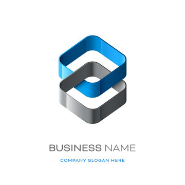 Abstract 3D logo design
