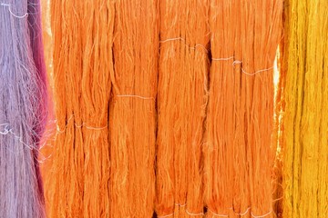 Close-Up View of Thai Silk Texture