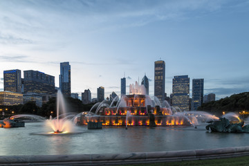 Fototapeta premium Fontanna Buckingham w Chicago