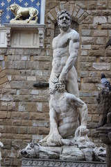 Fototapeta na wymiar ancient roman history sculpture in florence italy
