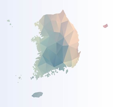 Polygonal map of South Korea