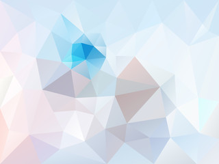 Fototapeta premium vector abstract irregular polygon background with a triangle pattern in light ice blue, pink, purple and gray color