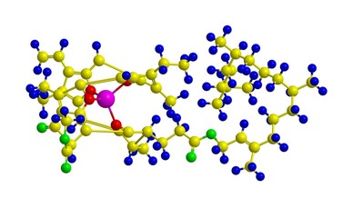 Chlorophyll - molecular structure, 3D rendering