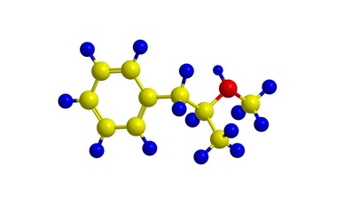 Molecular structure of Methamphetamine