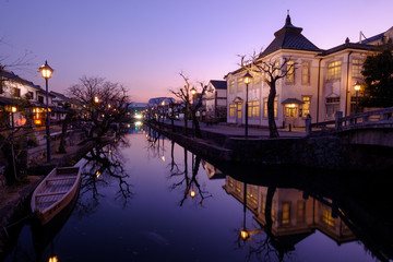 Kurashiki Canal in the twilight hour
