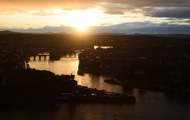 Naklejka premium Deutsches Eck in Koblenz