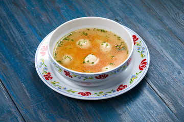 soup with meatballs