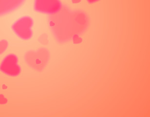 Blurred Valentines hearts