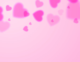 Blurred Valentines hearts