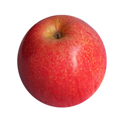 Red juicy ripe delicious apple. White isolate background