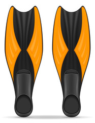 diving flppers stock vector illustration