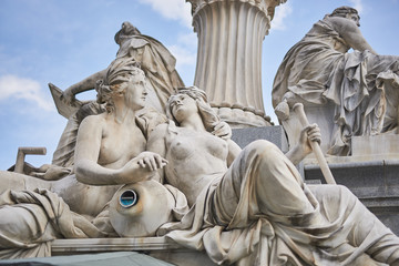 famous city center sculpture in Vienna