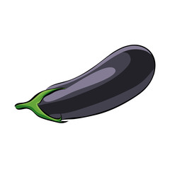 Hand drawn aubergine icon, vector
