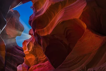 Zelfklevend Fotobehang Canyon Light Beams