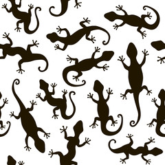 Lizards. Seamless Abstract background. Vector pattern.