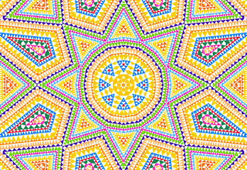 Bright abstract colorful concentric pattern