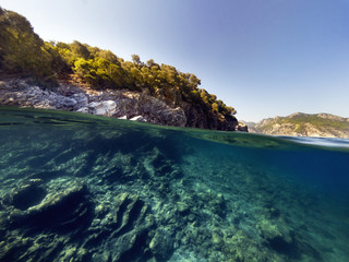 Half underwater Landscape